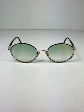 Vintage Christian Dior 2057 79D Sunglasses Custom Teal Mirror Oval Monsieur Set